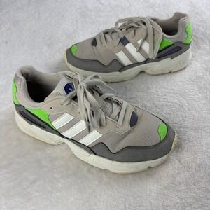 Adidas Originals Yung-96 F97182 Mens Off White Solar Green Chunky Sneakers 8.5